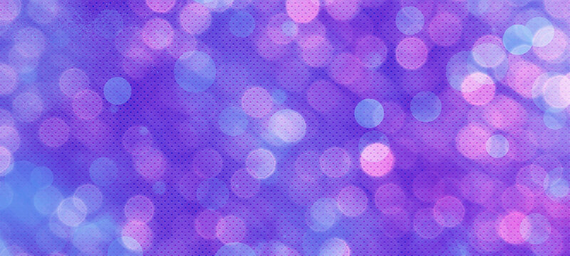 Purple bokeh widescreen background with copy space for text or image, Usable for banner, poster, cover, Ad, events, party, sale, celebrations, and various design works