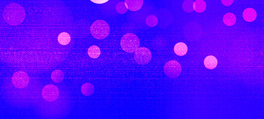 Blue bokeh widescreen background with copy space for text or image, Usable for banner, poster, cover, Ad, events, party, sale, celebrations, and various design works