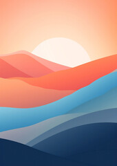 Fototapeta premium Nature sky sunrise mountain sunset landscape hill