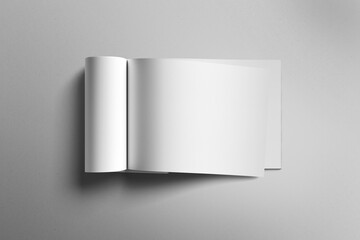 Realistic Magazine mockup on light grey background - obrazy, fototapety, plakaty