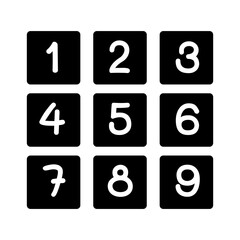 Number button icon