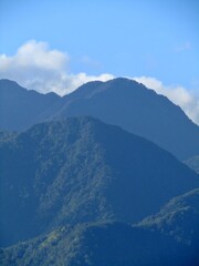 mountain landscape with clouds