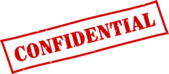 Confidential square grunge rubber stamp