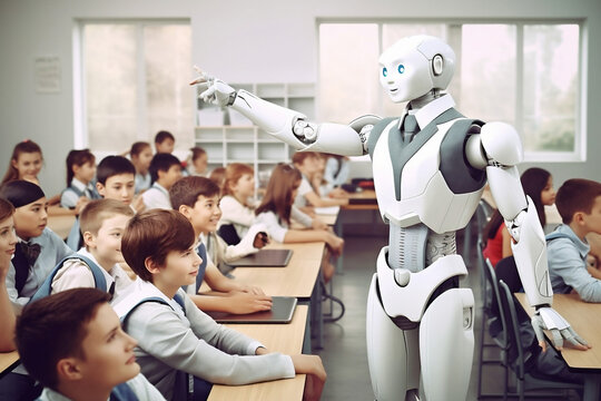 Education science school student robot class person technology children classroom childhood indoors