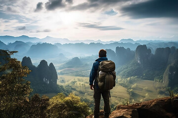 Hill tourism travel nature landscape view mountain asia forest outdoors