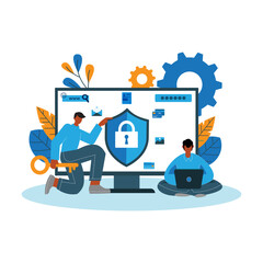 Secure Login Access Procedures Illustration