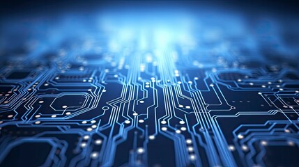Circuit Board Background. Computer, Data, Technology, Artificial Intelligence. - obrazy, fototapety, plakaty