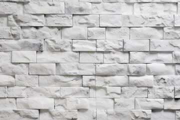 Texture of white brick wall. Generative AI