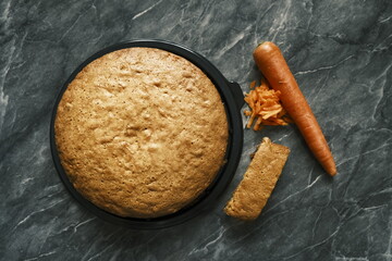 Fototapeta na wymiar homemade carrot bread