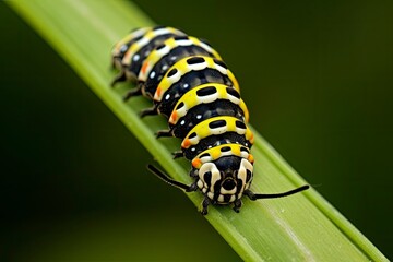 Fototapeta premium Caterpillar dovetail butterfly.