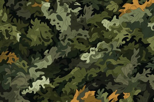 A vibrant and multi-colored camouflage design