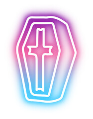 Fototapeta premium Set of Halloween neon