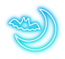 Set of Halloween neon