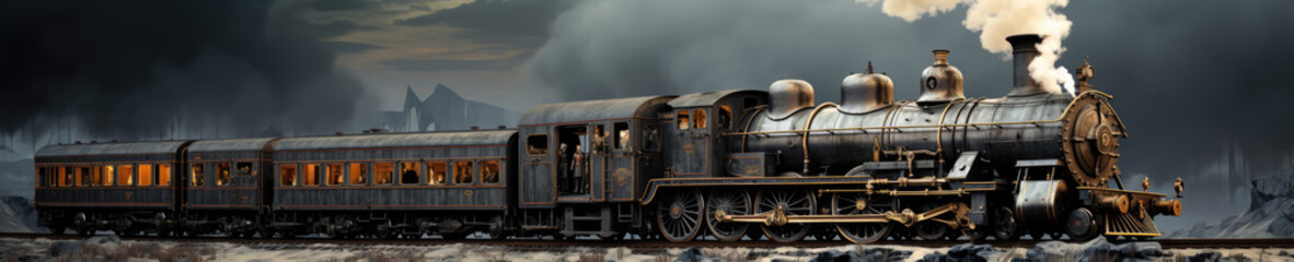 Naklejka premium Dampflok