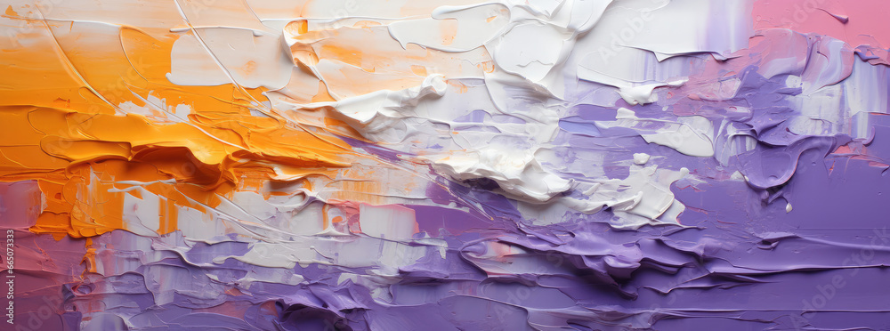 Poster abstract painting background texture with bright colors paint splashes extreme closeup. generative a