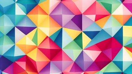 Abstract geometric background. Colorful polygon seamless backdrop. Colorful Triangles pattern background.