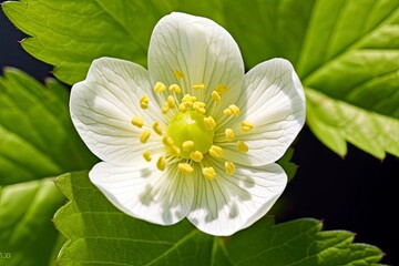 Beautiful strawberry flower.