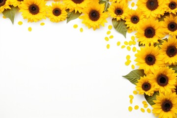 Sunflower Background with copy shape.