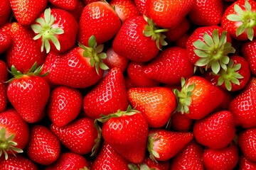 Texture of fresh strawberries as background.