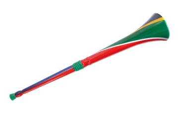 Vuvuzela South African football horn in PNG isolated on transparent background