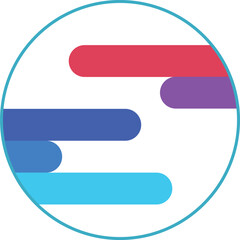 Obraz premium button abstraction, touch button, buttons for touch monitors and panels, round buttons with rotation, musical equalizer logo, colored abstraction, rainbow stripes