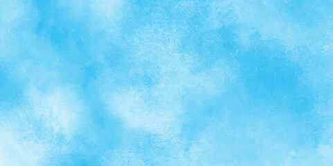Blue sky is surrounding with tiny white clouds, soft and lovely sky blue watercolor background with clouds,white cloud and clear blue Abstract sky in sunny day with clouds.	