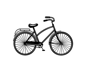 Fototapeta premium Boy riding a bike. Vector illustration character cartoon boy riding a bike in a helmet and a backpack. 