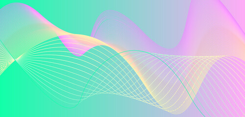 Amazing and colorful wave art illustration