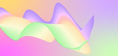 Amazing and colorful wave art illustration