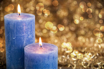 Copy Space, Candles, Warm Atmosphere, Christmas, Winter