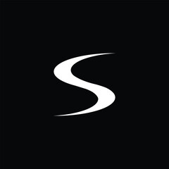 Modern Letter S Logo Design. Black and White Logo. Usable for Business Logos. Flat Vector Logo Design Template