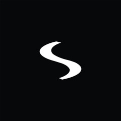 Modern Letter S Logo Design. Black and White Logo. Usable for Business Logos. Flat Vector Logo Design Template