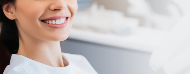 Dental care concept with young lady