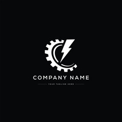 Obraz premium Car Service Logo Design. Black and White Logo. Usable for Business Logos. Flat Vector Logo Design Template