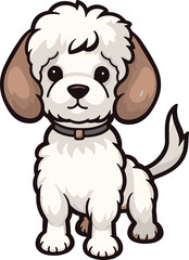 Poodle dog.Cartoon dog or puppy characters design.