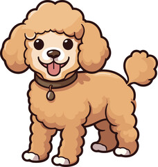 Poodle dog.Cartoon dog or puppy characters design.