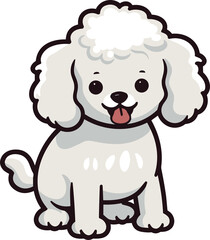 Obraz premium Poodle dog.Cartoon dog or puppy characters design.