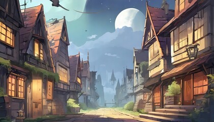 Obraz premium town in the night