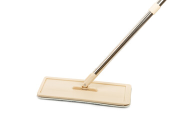 Plastic mop with adjustable handle, isolated on white background. Mop for cleaning the floor. Cleaning concept. Cleaning the premises.