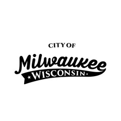 City of Milwaukee lettering design. Milwaukee, Wisconsin typography design. Vector and illustration.
