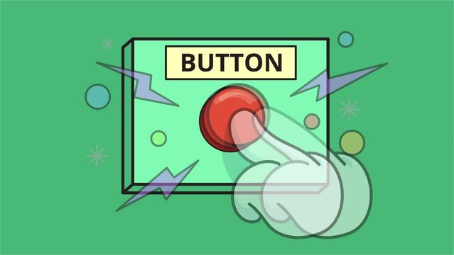 push the red button on the green screen