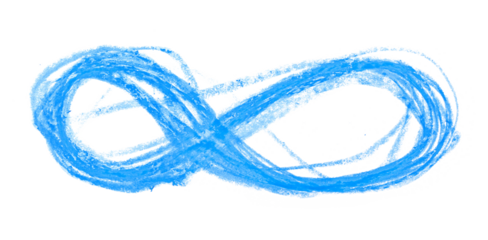 Photo grunge hand draw, scribble shape infinity symbol, wax pastel, crayon isolated on white, clipping path
