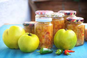 Quittenernte verarbeiten - scharfes Quitten-chutney