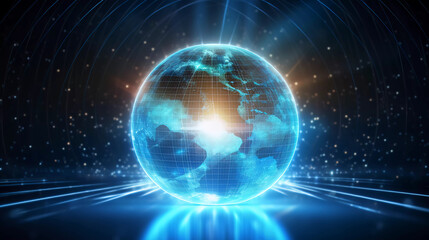 Obraz premium global internet concept