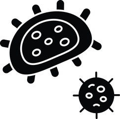 bacteria glyph icon design style