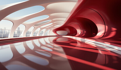 Modern building interior lobby parking