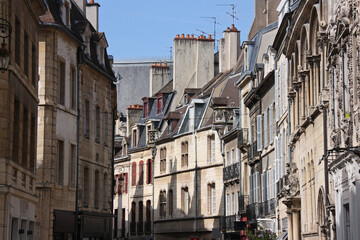 Fototapeta na wymiar Rue du vieux Dijon en Bourgogne. France