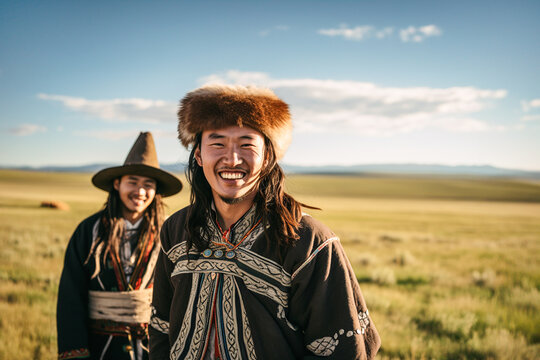 Nomadic lifestyle of Mongolia created with Generative AI technology