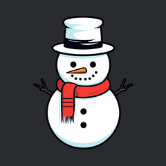 minimalist snowman design