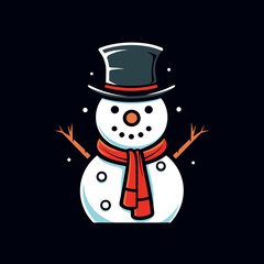 minimalist snowman design